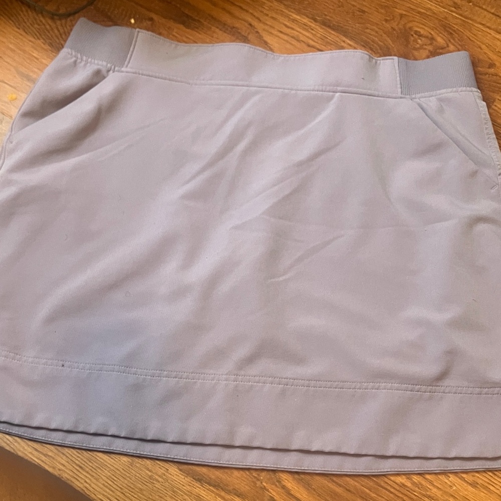 Purple Mini Skirt with Pockets